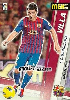 Cromo David Villa - Liga BBVA 2012-2013. Megacracks - Panini