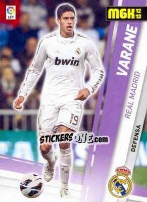 Sticker Varane - Liga BBVA 2012-2013. Megacracks n. 186bis - Panini