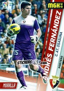 Cromo Andrés Fernández - Liga BBVA 2012-2013. Megacracks - Panini