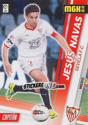 Sticker Jesús Navas - Liga BBVA 2012-2013. Megacracks n. 301 - Panini