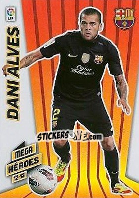 Sticker Dani Alves - Liga BBVA 2012-2013. Megacracks n. 367 - Panini