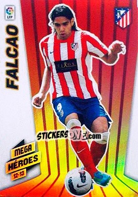 Sticker Falcao - Liga BBVA 2012-2013. Megacracks - Panini