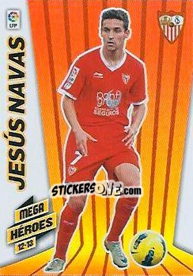 Sticker Jesús Navas - Liga BBVA 2012-2013. Megacracks n. 372 - Panini