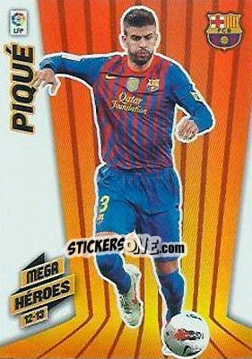 Sticker Piqué - Liga BBVA 2012-2013. Megacracks n. 378 - Panini