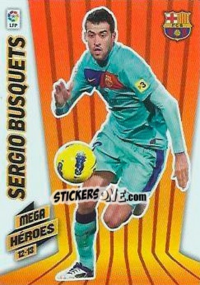 Sticker Sergio Busquets - Liga BBVA 2012-2013. Megacracks - Panini