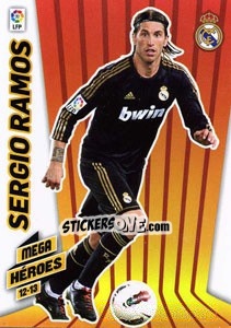 Sticker Sergio Ramos - Liga BBVA 2012-2013. Megacracks n. 381 - Panini