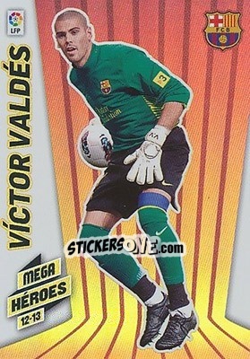Sticker Víctor Valdés - Liga BBVA 2012-2013. Megacracks n. 384 - Panini