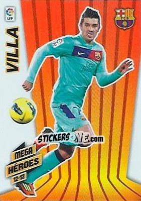 Sticker David Villa - Liga BBVA 2012-2013. Megacracks n. 385 - Panini