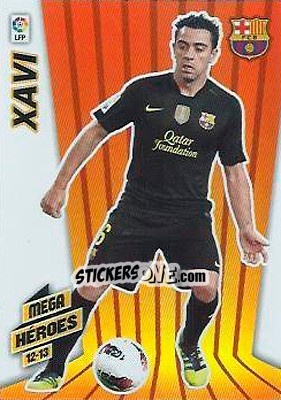 Sticker Xavi - Liga BBVA 2012-2013. Megacracks n. 387 - Panini