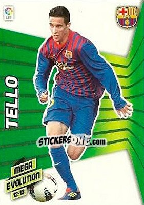 Sticker Cristian Tello - Liga BBVA 2012-2013. Megacracks n. 405 - Panini