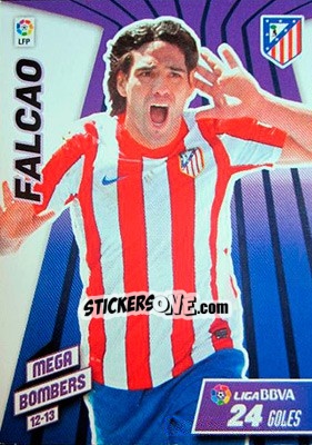 Sticker Falcao - Liga BBVA 2012-2013. Megacracks - Panini