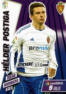 Cromo Hélder Postiga - Liga BBVA 2012-2013. Megacracks - Panini