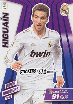 Sticker Higuaín - Liga BBVA 2012-2013. Megacracks n. 411 - Panini