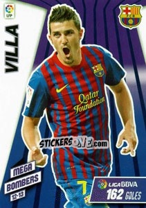 Sticker David Villa - Liga BBVA 2012-2013. Megacracks - Panini