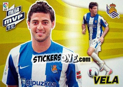 Sticker Carlos Vela - Liga BBVA 2012-2013. Megacracks n. 437 - Panini
