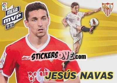 Sticker Jesús Navas - Liga BBVA 2012-2013. Megacracks n. 438 - Panini