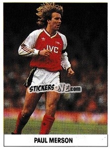 Sticker Paul Merson - Soccer 1989-1990
 n. 20 - THE SUN