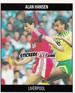 Sticker Alan Hansen - Football 1991
 n. D32 - Orbis Publishing
