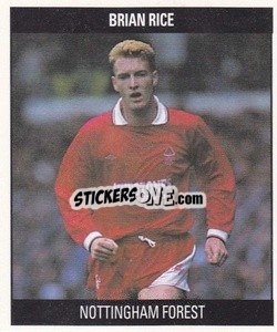 Sticker Brian Rice - Football 1991
 n. W32 - Orbis Publishing
