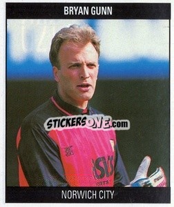 Sticker Bryan Gunn - Football 1991
 - Orbis Publishing
