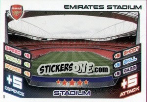 Sticker Emirates Stadium - English Premier League 2012-2013. Match Attax - Topps
