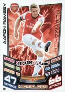 Sticker Aaron Ramsey - English Premier League 2012-2013. Match Attax n. 10 - Topps