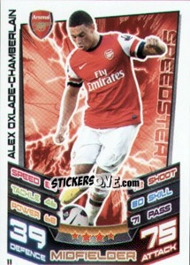Sticker Alex Oxlade-Chamberlain - English Premier League 2012-2013. Match Attax n. 11 - Topps