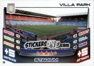 Sticker Villa Park - English Premier League 2012-2013. Match Attax n. 19 - Topps
