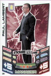 Cromo Paul Lambert - English Premier League 2012-2013. Match Attax - Topps