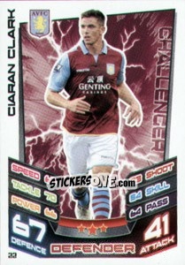 Sticker Ciaran Clark - English Premier League 2012-2013. Match Attax n. 22 - Topps