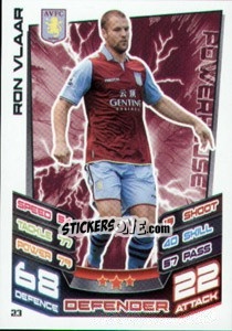 Sticker Ron Vlaar - English Premier League 2012-2013. Match Attax n. 23 - Topps