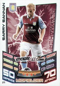 Figurina Barry Bannan - English Premier League 2012-2013. Match Attax - Topps