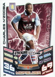 Cromo Charles N'Zogbia - English Premier League 2012-2013. Match Attax - Topps