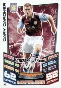 Sticker Gary Gardner - English Premier League 2012-2013. Match Attax n. 30 - Topps