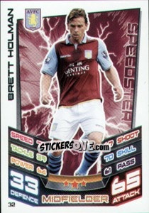 Sticker Brett Holman - English Premier League 2012-2013. Match Attax n. 32 - Topps