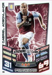 Sticker Gabriel Agbonlahor - English Premier League 2012-2013. Match Attax n. 36 - Topps