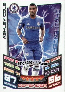 Sticker Ashley Cole - English Premier League 2012-2013. Match Attax n. 40 - Topps