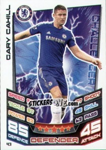 Sticker Gary Cahill - English Premier League 2012-2013. Match Attax n. 43 - Topps