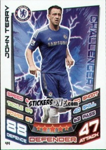 Sticker John Terry - English Premier League 2012-2013. Match Attax n. 44 - Topps
