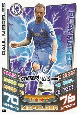 Sticker Raul Meireles - English Premier League 2012-2013. Match Attax - Topps