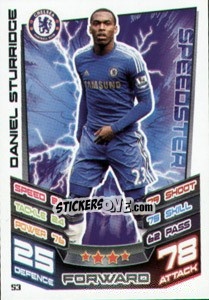 Sticker Daniel Sturridge - English Premier League 2012-2013. Match Attax n. 53 - Topps