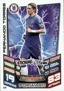 Cromo Fernando Torres - English Premier League 2012-2013. Match Attax - Topps