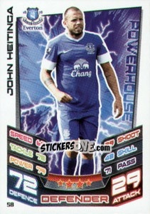 Sticker John Heitinga - English Premier League 2012-2013. Match Attax - Topps