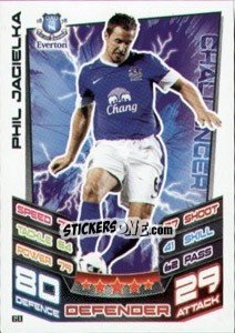 Sticker Phil Jagielka - English Premier League 2012-2013. Match Attax n. 60 - Topps
