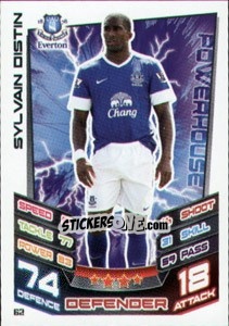 Sticker Sylvain Distin - English Premier League 2012-2013. Match Attax n. 62 - Topps