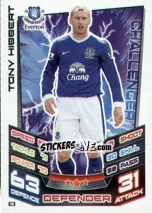 Cromo Tony Hibbert - English Premier League 2012-2013. Match Attax n. 63 - Topps