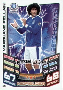 Sticker Marouane Fellaini - English Premier League 2012-2013. Match Attax n. 65 - Topps