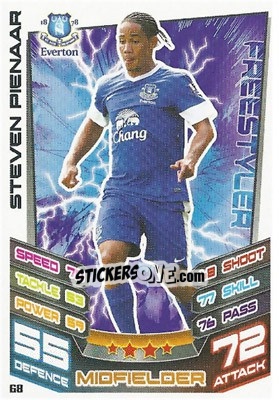 Sticker Steven Pienaar - English Premier League 2012-2013. Match Attax n. 68 - Topps