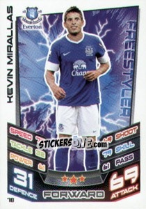 Sticker Kevin Mirallas - English Premier League 2012-2013. Match Attax n. 70 - Topps