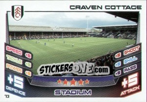 Sticker Craven Cottage - English Premier League 2012-2013. Match Attax n. 73 - Topps